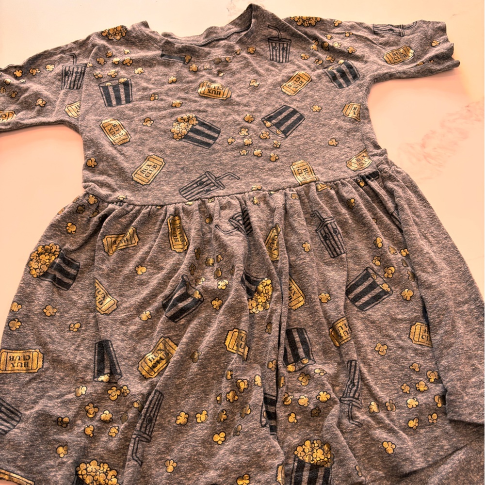 Huxbaby Gray Popcorn Print Dress
